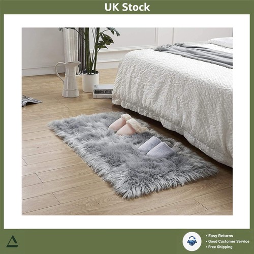 Plush faux fur sheepskin area - faux,