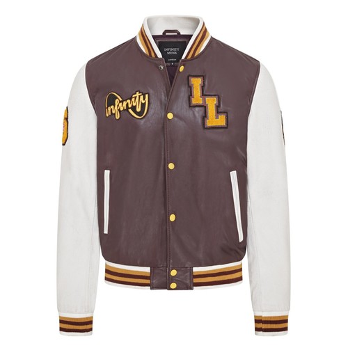 Mens wine baseball leather - wine,