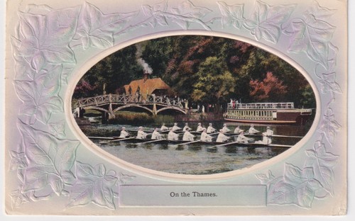 1916 river thames rowing crew - 1916,
