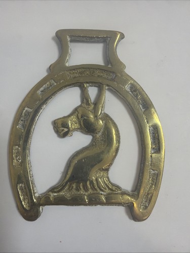 Antique horse brass heavy - antique,