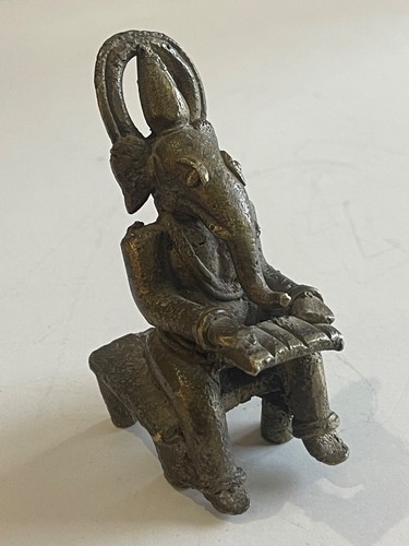 Antique indian bronze ganesha - indian,