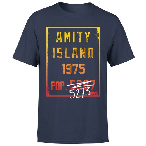 Jaws amity population shirt - amity, t-shirt
