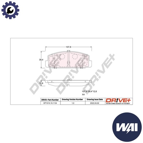 Brake pad set - brake,