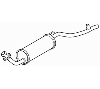 Rear exhaust silencer back box - rear,