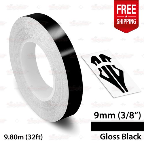 Gloss black roll pin stripe - roll,