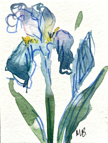 Aceo watercolour loose spring - aceo,