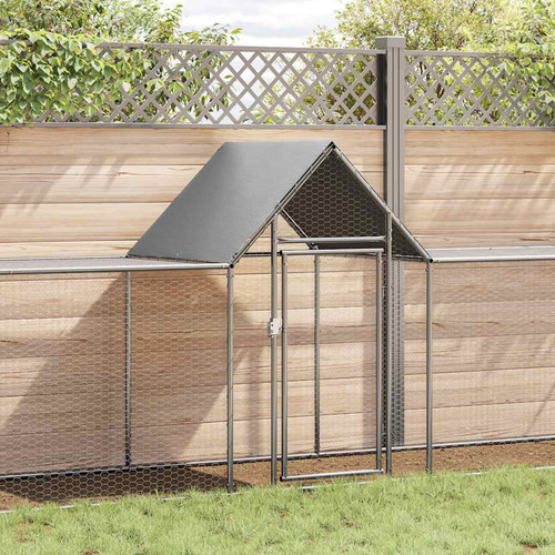 Chicken coop silver - silver, 9x1x1.5m