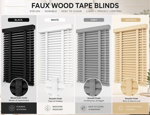 Faux wood venetian - faux, 50mm