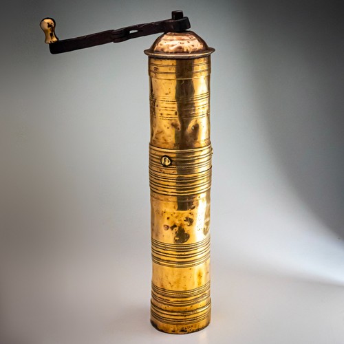 Vintage brass coffee grinder - vintage,