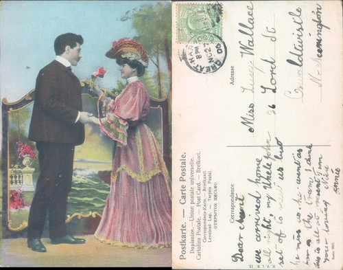 Man and woman romantic - woman,