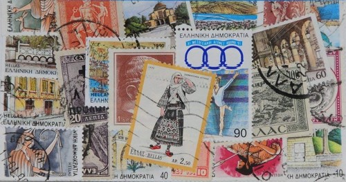 Greece used postage - postage, stamps