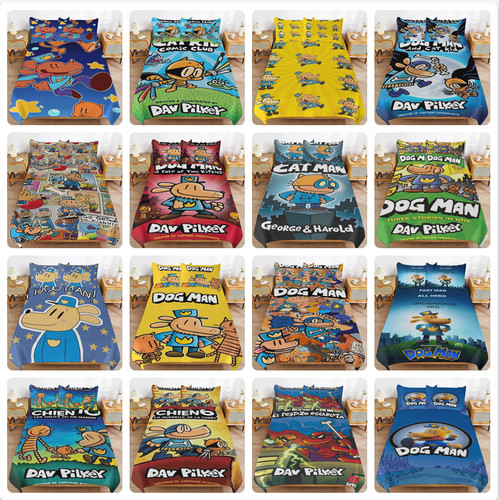 Dog man kids bedding - set, quilt