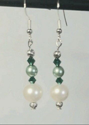 Hand made silver dangle drop - hand,