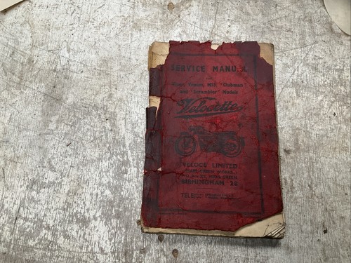 Velocette service manual - velocette, viper