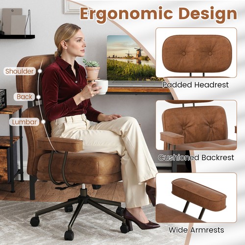 Retro suede desk - chair, height