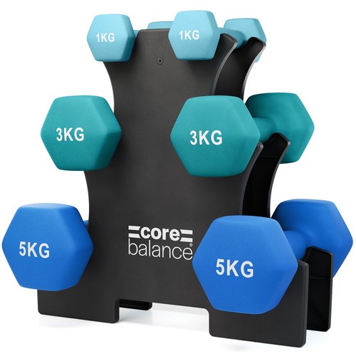Hex dumbbell set - hex, rack