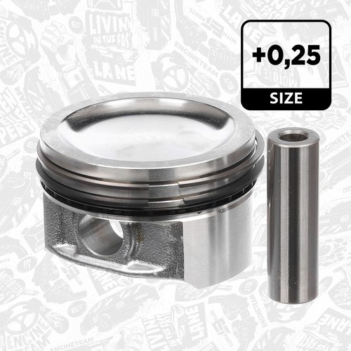 Piston with rings - and, pin