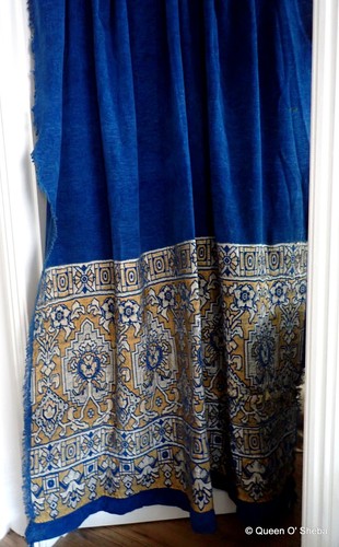 Victorian textile portiere - textile,
