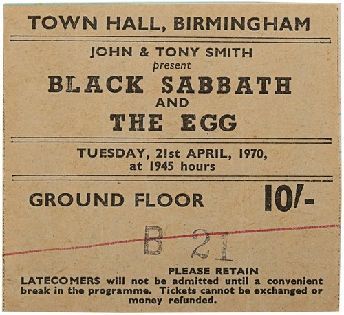 Black sabbath concert ticket - black,