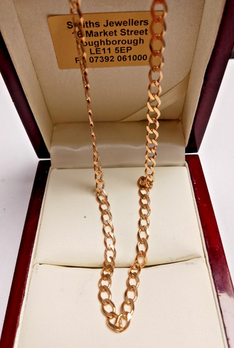 9ct gold curb chain pre - curb,