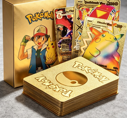 55pcs pokemon card foil - pokemon, gold