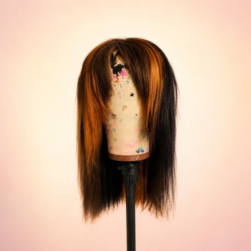 Brown calico human - brown, hair