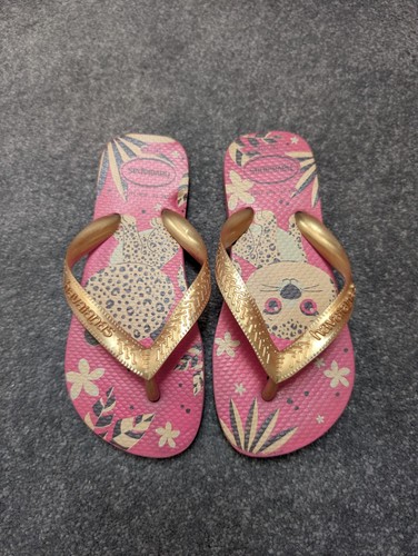 Girls pink gold havaianas - pink,