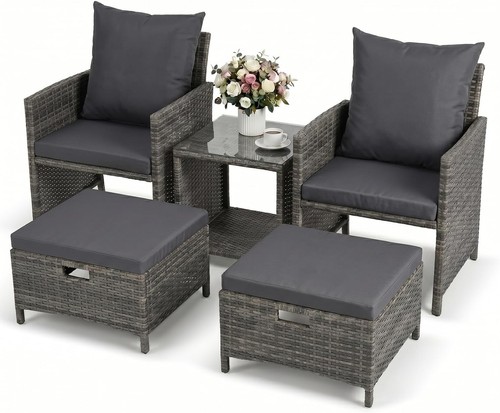 Piece rattan sofa set - 5,