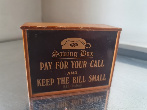 Vintage telephone money box - telephone,