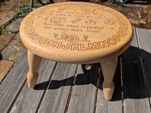 Baby wooden step stool seat - wooden,