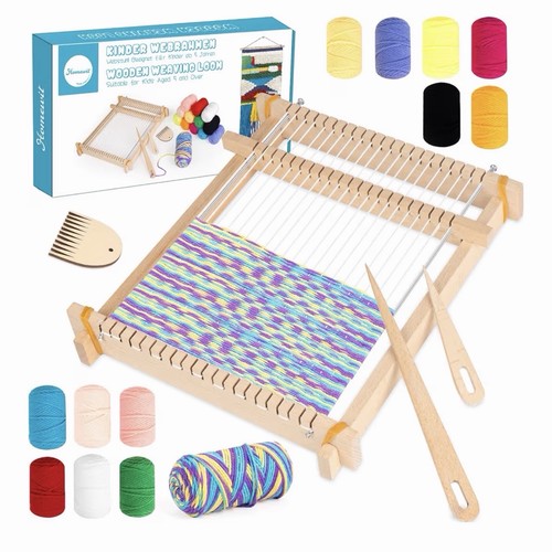 Wooden weaving loom kit - loom, with
