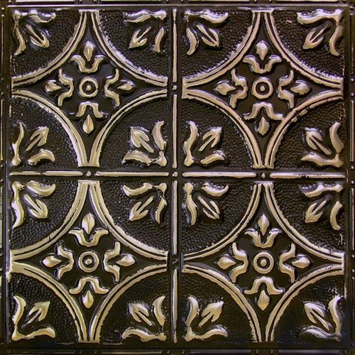 Painted tin ceiling tile - painted,