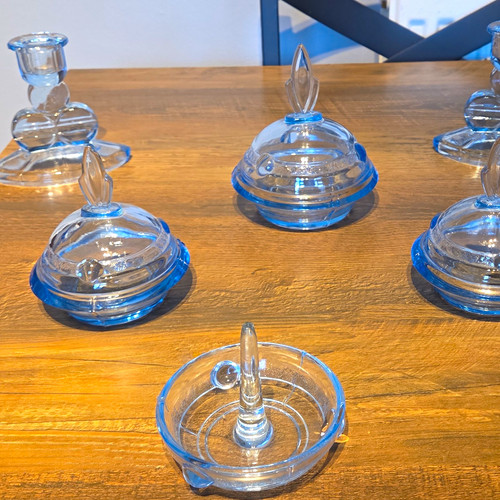 Set blue glass - set,