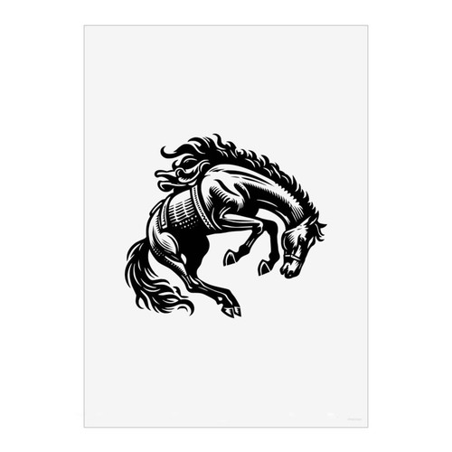 Bucking bronco wall art - wall,