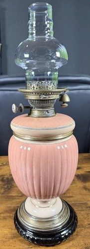 Antique oil lamp pink - oil,