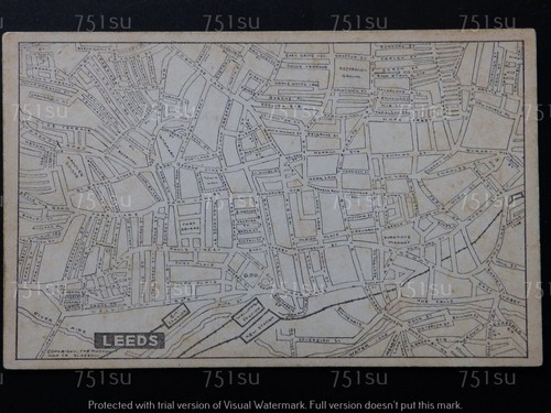 Pre 1918 map postcard street - map,