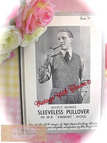 1920s knitting pattern man - pattern, man's