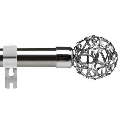 Silver curtain poles with - silver,