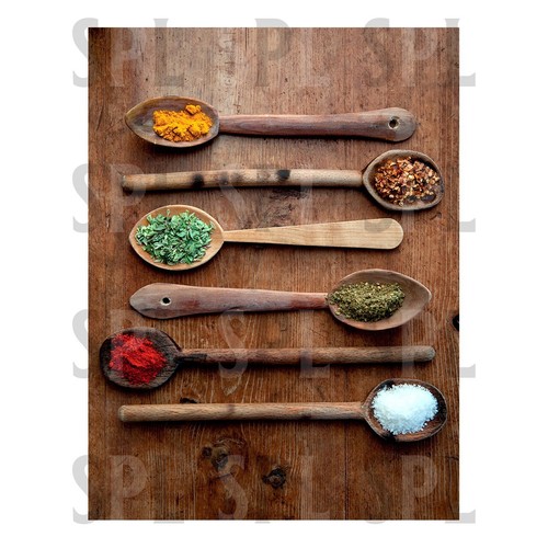 Herb spoons metal - herb, retro