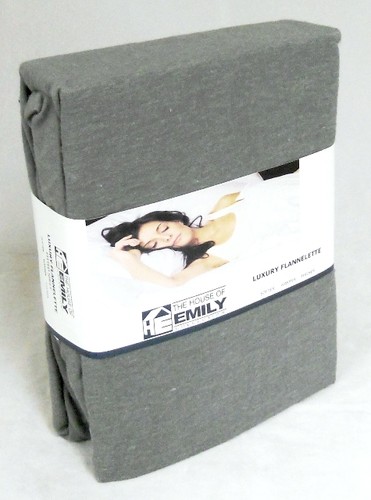 Grey flannelette pillowcases - grey,