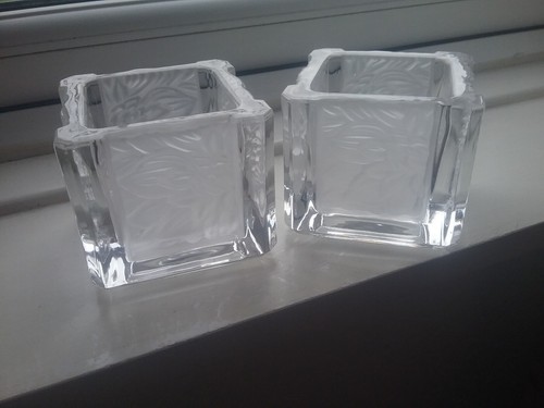 Two partylite frosted and - partylite,