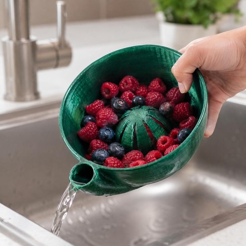 Self spinning berry washing - spinning,