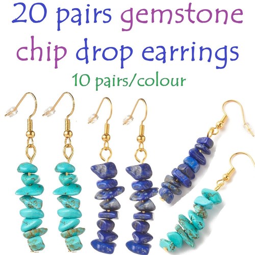 Pairs gemstone chips - chips, drop