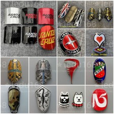 Metal head badge - head, bike