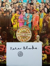 PETER BLAKE THE BEATLES Signed VINTAGE Page SGT PEPPERS LONELY HEARTS CLUB + JAM