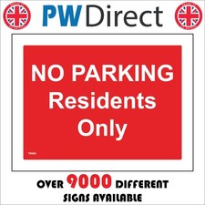 SIGN NO PARKING RESIDENTS ONLY