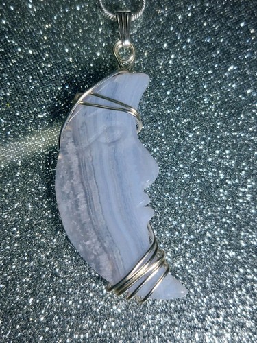 Blue lace agate - blue, small