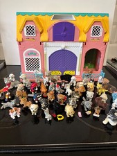 Vintage 1990s Pocketville Dream House Playset with & 52 Puppy in My Pocket 