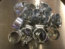 20xHose Clips / Clamps (Worm Drive) - Mild Steel Jubilee Style 16-22mm Brand New
