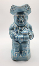 Vintage blue stoneware, pottery TOBY JUG - 21cm - made in England